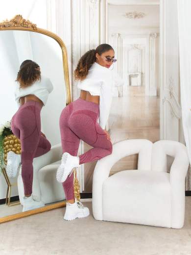 KOUCLA Leggings Modellanti a Vita Alta con Scrunch 0000HL-1367