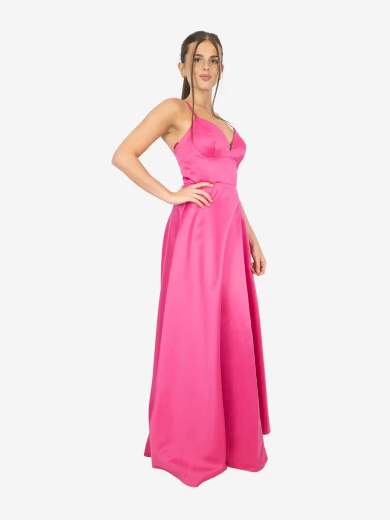 Abito lungo da cerimonia con spacco e stola – Eleganza minimal