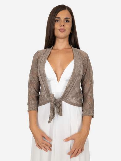 STRABELLO CERIMONIA Coprispalle in pizzo da cerimonia con chiusura a laccio P49250009963-21009