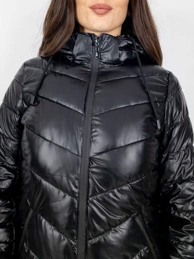 Piumino Lungo Al Ginocchio Donna Con Cappuccio Staccabile