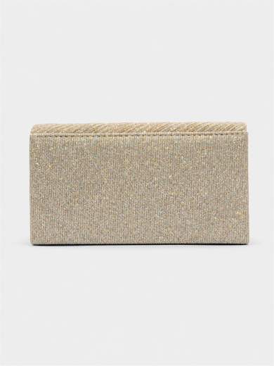 Pochette Oro Glitterata da Cerimonia con Catenella XX3480-ORO
