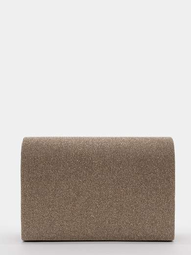Pochette Oro Glitterata da Cerimonia con Fiocco di Strass HL3499-oro