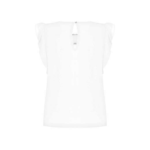RINASCIMENTO Blusa Donna Elegante in Chiffon con Giromanica con Volant