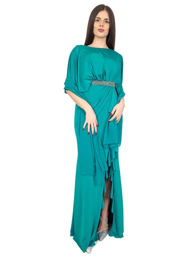Bianca Brandi Abito Lungo Cerimonia Elegante Donna Stile Impero Con Spacco