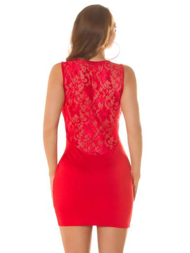 Vestito Corto Aderente Con Pizzo Per Serate Glamour