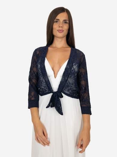 STRABELLO CERIMONIA Coprispalle in pizzo da cerimonia con chiusura a laccio P49250009963-21009