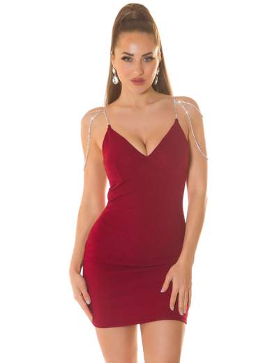 Miniabito da festa aderente con strass – Look sexy e glamour