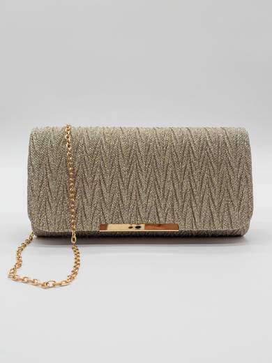 Pochette da cerimonia oro elegante in lurex