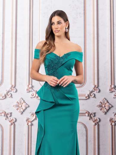 Off-the-Shoulder Mermaid Evening Gown 35418