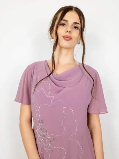 Abito corto da cerimonia curvy con spolverino raffinato