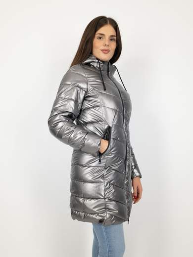 Piumino Lungo Al Ginocchio Donna Con Cappuccio Staccabile