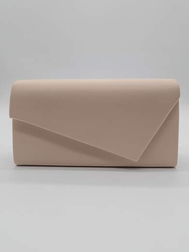 Pochette da cerimonia elegante nude con chiusura a calamita