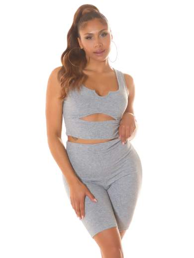 KOUCLA Completo Sportivo Sexy con Taglio Frontale 0000SET6166