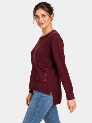 Soft Viscose Sweater with Side Pocket