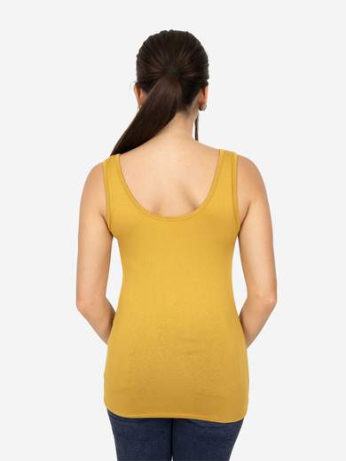Slim Fit Women’s Tank Top with Wide Straps in Stretch Viscose