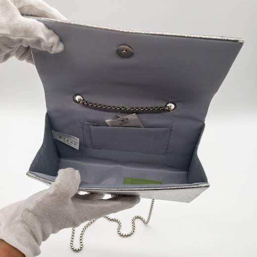 MICHELLE MOON Pochette Cerimonia Argento con Catenella HD1323-ARGENTO