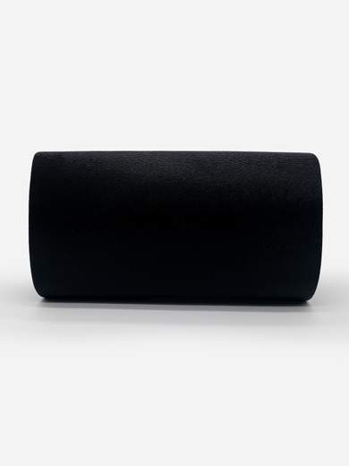 Elegant Black Evening Clutch with Rhinestones and Chain Strap