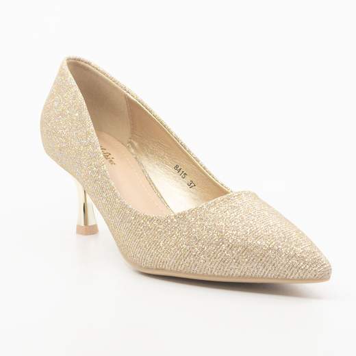 FIORI E SPINE Scarpe Décolleté Glitter Oro con Tacco a Clessidra – Eleganza e Comfort 8415-ORO
