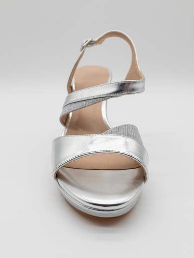 Silver ceremony sandals with 10 cm heel