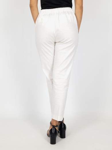 Xeniadiva Pantaloni Estivi Donna Misto Lino Vita Alta Con Elastico 27752
