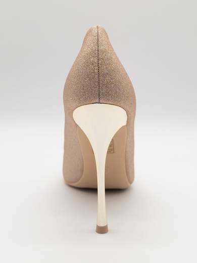 Gold ceremony pumps with 11 cm high heel