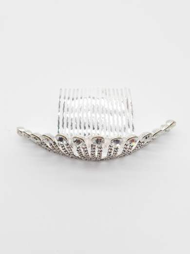Silver Diadem Tiara with Rhinestones for 18th Birthday and Weddings