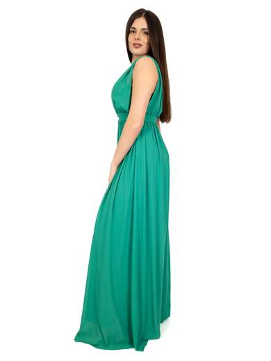 Abito Lungo Cerimonia Donna Stile Impero con Strass