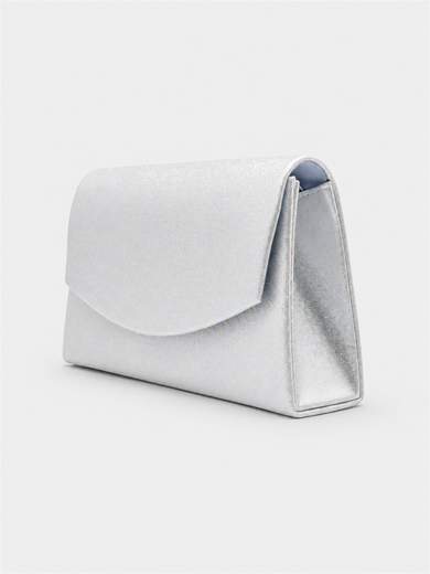 Silver Glitter Evening Clutch Bag HL3569-ARGENTO