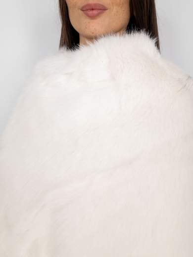Elegant faux fur poncho
