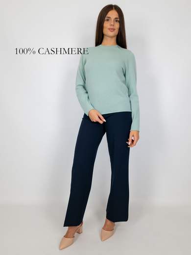 Intreccio Maglia Girocollo In Puro Cashmere Donna Elegante E Casual