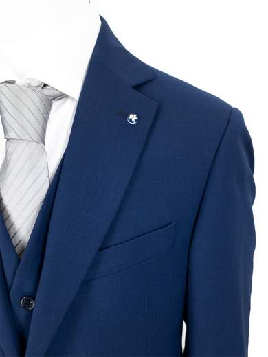 Men's Three-Piece Light Blue Cool Wool Suit ELE10139-D4