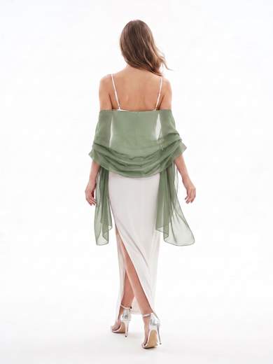 Elegant Solid Color Chiffon Ceremony Stole