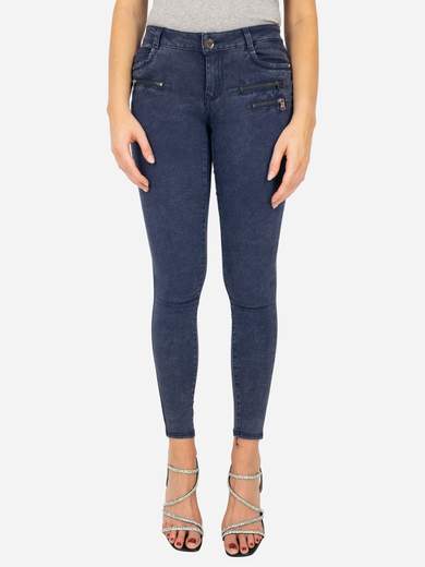 KOUCLA Women's Skinny Stretch Jeans with Decorative Zippers 0000J5127