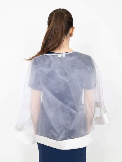 Peg Moda Coprispalle da cerimonia in organza Made in Italy 222-CAPPA