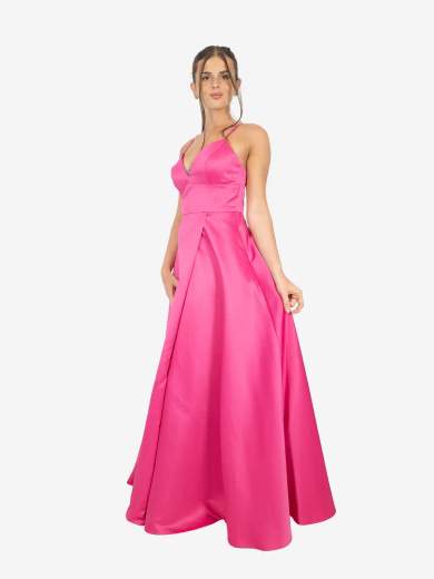 Abito lungo da cerimonia con spacco e stola – Eleganza minimal
