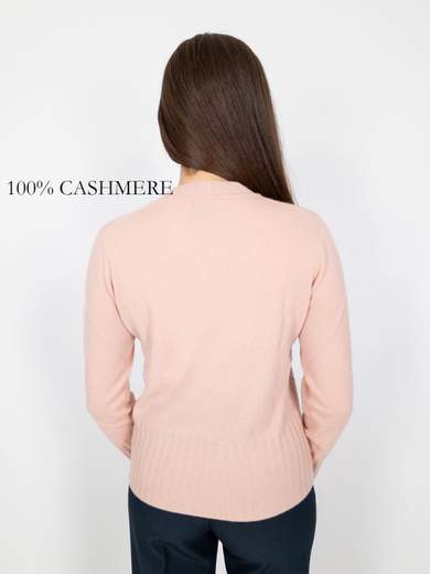 Intreccio Maglia in Puro Cashmere Girocollo Donna Elegante