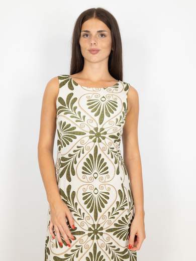 Bucle Vestito Lungo Donna Da Giorno A Fantasia Casual Elasticizzato