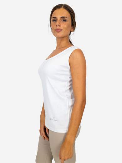 Women's Cotton Tank Top with Rhinestones Perlarara
