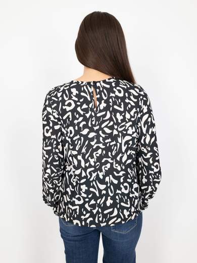 Bucle Blusa Donna Elegante A Fantasia Manica Lunga In Chiffon