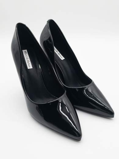 Scarpe décolleté nere lucide con tacco stiletto