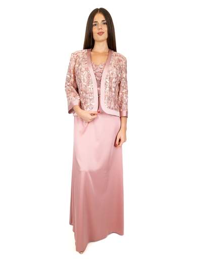 Sologioie Curvy Abito Mamma Della Sposa Curvy Lungo Stile Impero Con Giacca