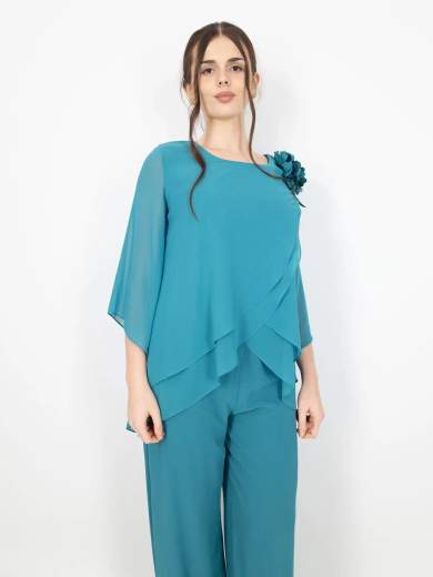 Completo Elegante Blusa e Pantalone da Cerimonia