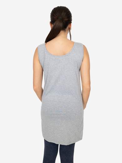 Women's long curvy basic tank top in stretch viscose – One size