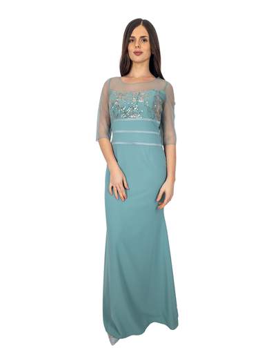 Abito a sirena con giacca per cerimonia mamma della sposa