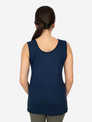 Canotta Donna Curvy Oversize a Spalla Larga in Viscosa Elasticizzata