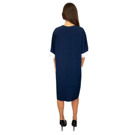 KITANA Vestito Elegante Curvy a Tunica con Scollo a V e Maniche Corte