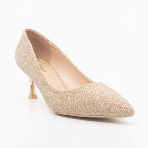 FIORI E SPINE Décolleté Glitterate da Cerimonia con Tacco a Clessidra 8415-BRONZO