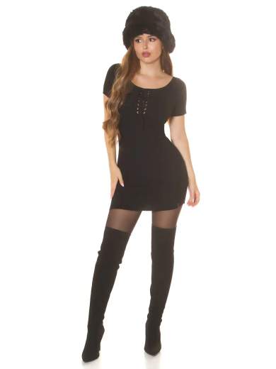 Abito in maglia sexy con allacciatura KouCla