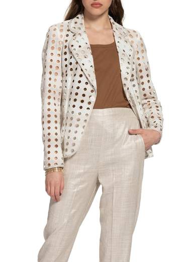 RINASCIMENTO Blazer Donna Primavera Estiva In Cotone Sangallo Jacquard