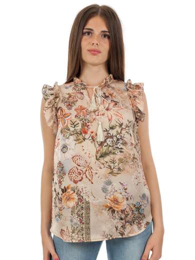 KITANA Blusa Elegante Donna A Fiori Taglie Comode Curvy Kitana